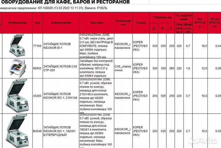 Запайщик лотков для кафе бара ресторана