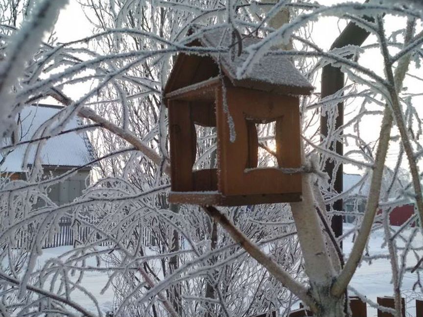 Кормушка для птиц, домик, декор для сада