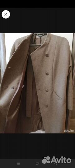 Пальто женское демисезонное 42 44 бежевое