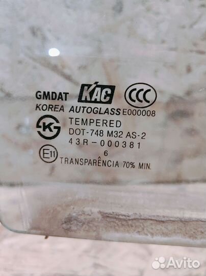 Стекло двери задней правой Chevrolet Lacetti
