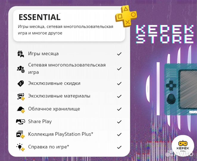 Подписка PS Plus Essential 12мес + Resident Evil 7