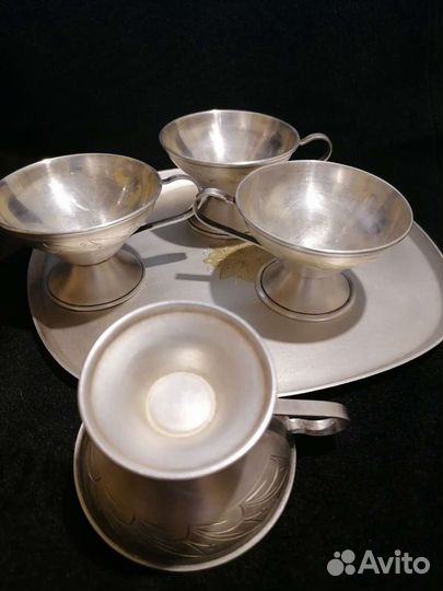 Кофейный набор мельхиор, серебрение