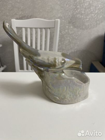 Фарфоровая статуэтка пепельница сорока, СССР