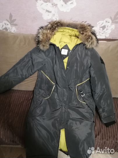 Пуховик зимний женский 46 б/у