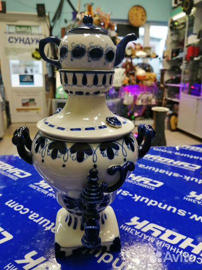 Самовар фарфор (Гжель). СССР