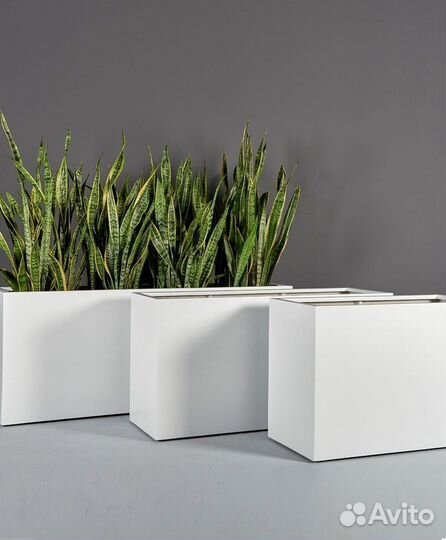 Кашпо из бетона для сада