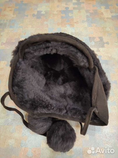 Шапка р-р 55 науральный мех/дубленка - обмен