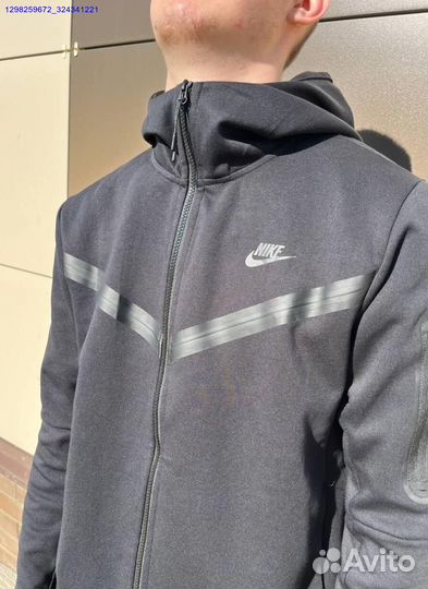 Nike Tech чёрная Зипка (Арт.97528)