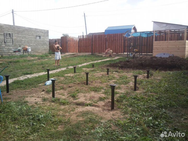 Винтовые сваи. Монтаж винтовых свай. Фундамент