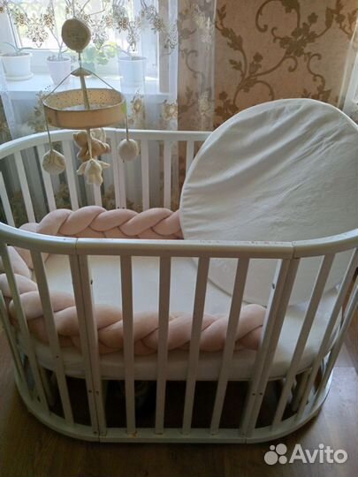 Детская кроватка трансформер с маятником