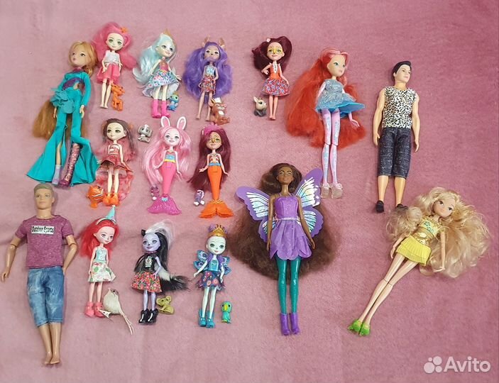 Куклы Enchantimals, Barbie, Winx, кен, фея