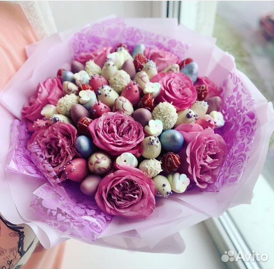 Букеты из клубники в шоколаде