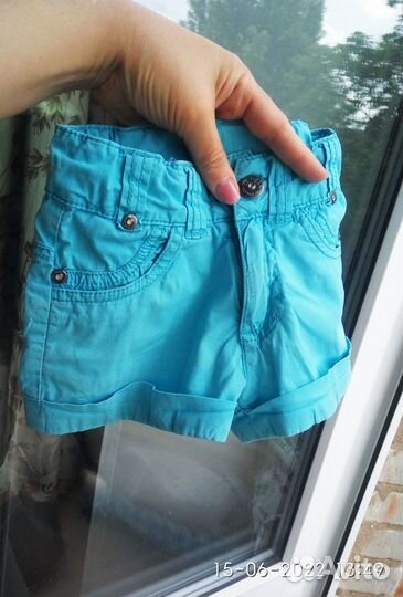 Topolino шорты детские 98 на 3 года бирюзовые