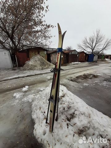 Лыжи беговые деревянные