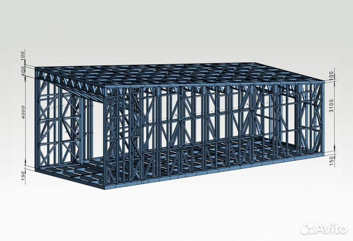 Лстк каркас гостевых домиков (от производителя)