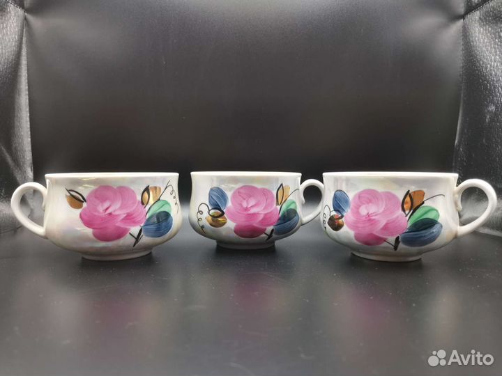 Сервиз чайный Розы Перламутр Дулево Неполный