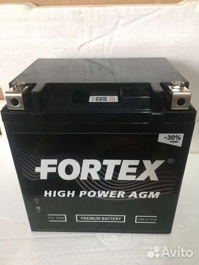 Акб Мото 12В 30Ао.п. Fortex AGM ток320 166х126х175