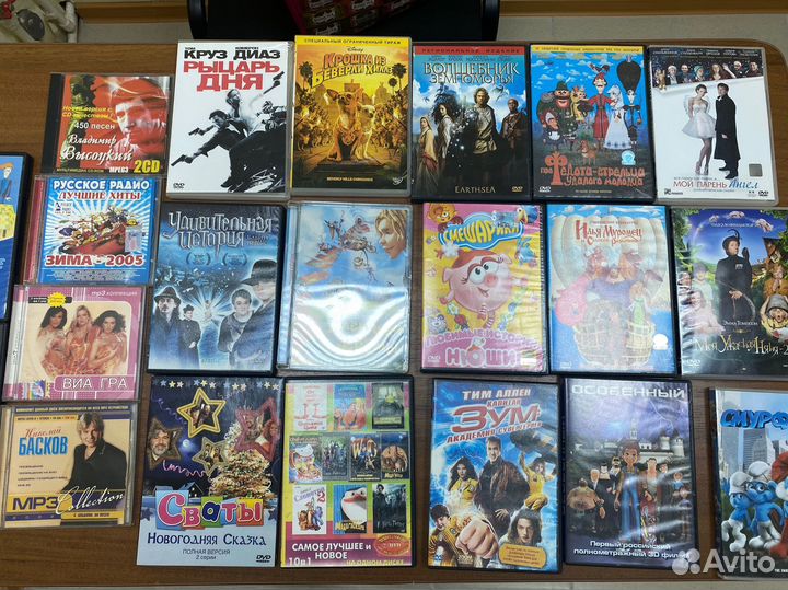Dvd диски мультфильмы и фильмы, CD и караоке