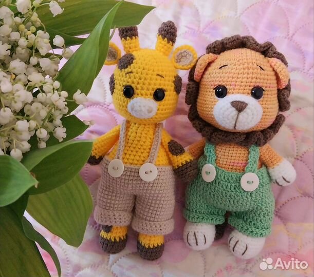 Жирафик Львенок Игрушки крючком