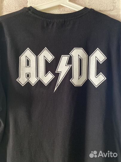 Футболка ac dc cropped fit oversize M