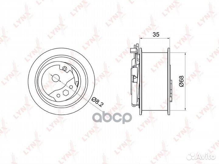 Ролик натяжной ремня грм 0,411 PB1001 lynxauto