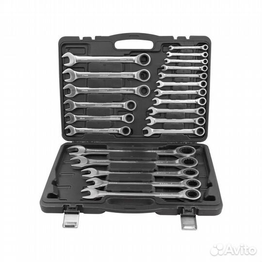 Набор ключей комбинированных трещоточных 22пр