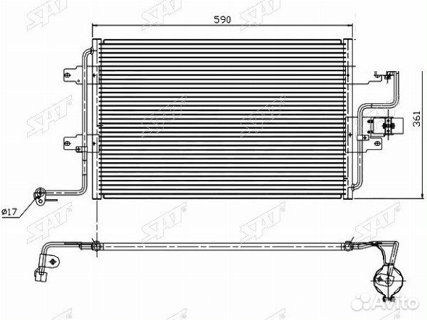 Радиатор кондиционера Audi A3 96-03 / Skoda Octavi