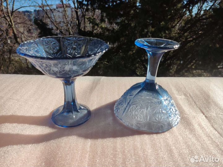 Вазочки цветное стекло. СССР