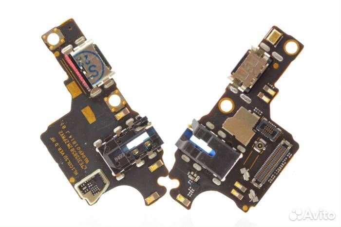 Шлейф Honor 10 (плата) + разъем зарядки + разъем г