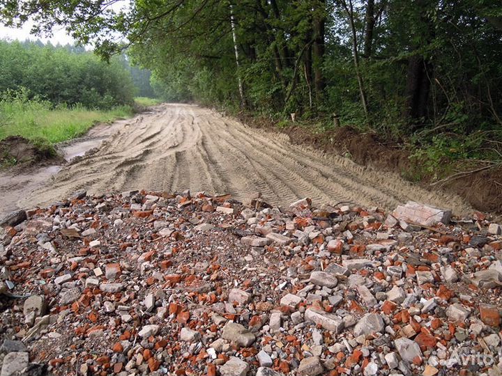 Строительство ремонт дорог, вторичный щебень