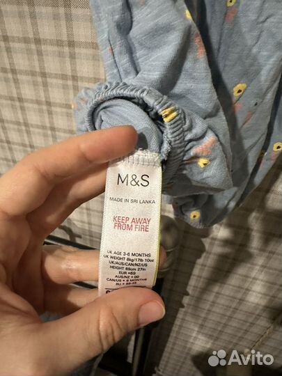 Комбинезон ромпер песочник marks&spencer 68