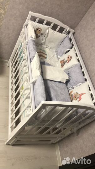 Детская кроватка с продольным маятником Можга