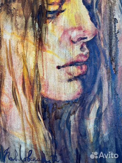 Картина маслом девушка оригинальный стиль чувства