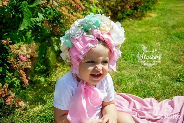 Цветочная шапочка для фотосессии