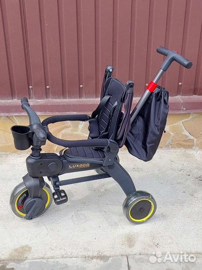 Трехколесный велосипед складной (чёрный)