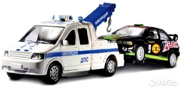 Эвакуатор с машинкой Технопарк свет звук 1241