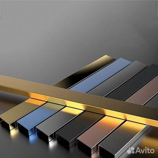 Молдинг П-образный черный глянец