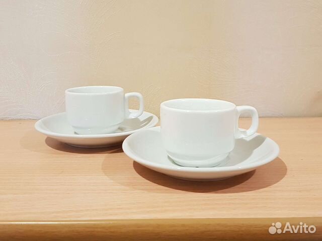 Кофейные чашки с блюдцем 4шт