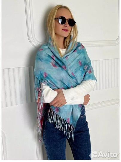 Новый палантин платок кашемир двусторонний