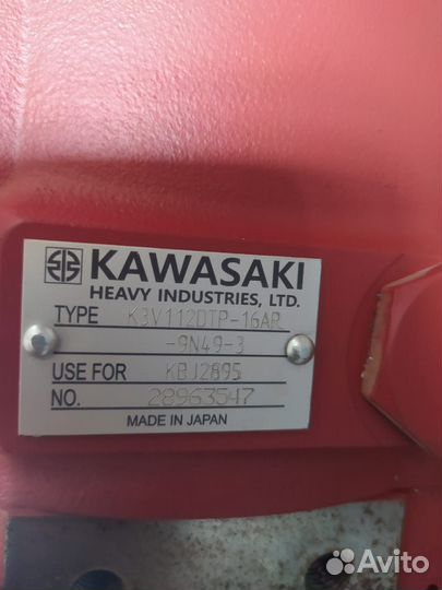 Гидравлический насос, JCB,volvo Kawasaki k3v112dtp