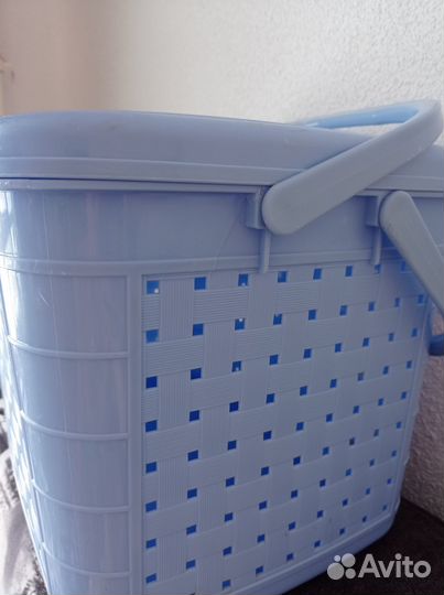 Корзина для хранения с крышкой ручками