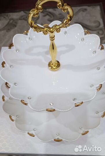 Конфетница 2-х ярусная Ленарди