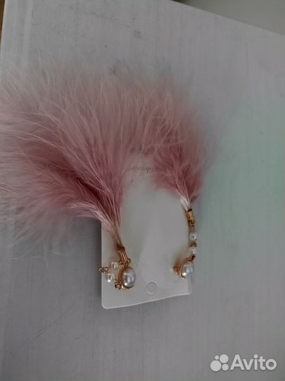 Серьги с перышкми