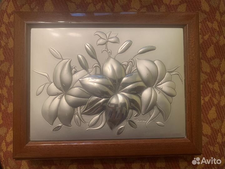 Шкатулка Leader Argenti отделка серебром 925 Итали