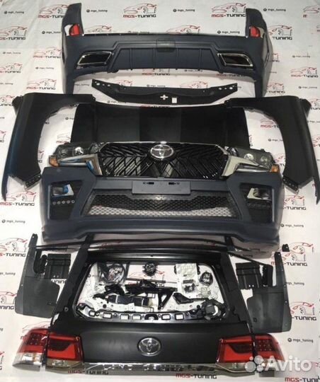 Рестайлинг Toyota lс 200 + обвес Elford