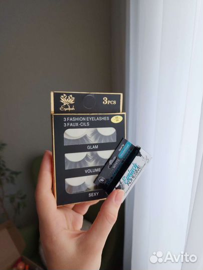 Ресницы+клей