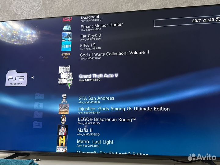 Sony PS3 прошитая +45 игр
