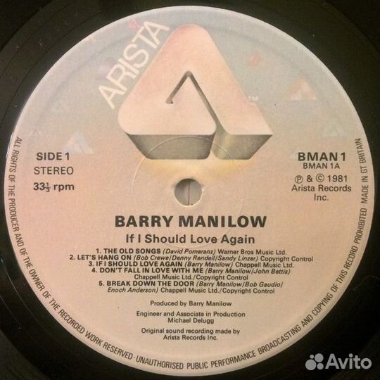 Виниловые пластинки Barry Manilow – If I Should Lo