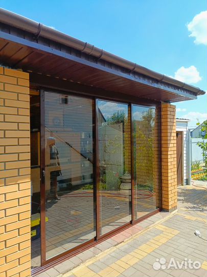 Раздвижные алюминиевые окна для балконов, веранд