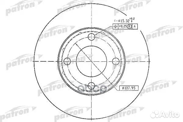 Диск тормозной передн audi: 100 77-82, 100 82-9